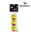 Dunlop Stage 3 Red Tennis Balls Pack of 3 | Ipontennis