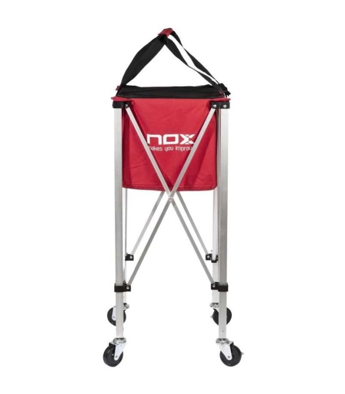 CESTO NOX PLEGABLE CON RUEDAS ROJO | Ipontennis