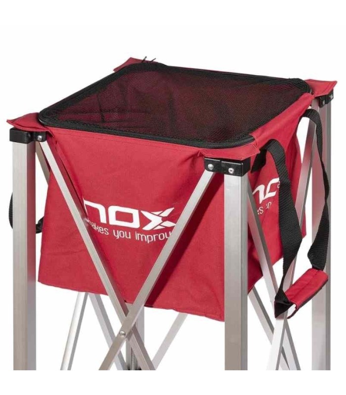 CESTO NOX PLEGABLE CON RUEDAS ROJO | Ipontennis