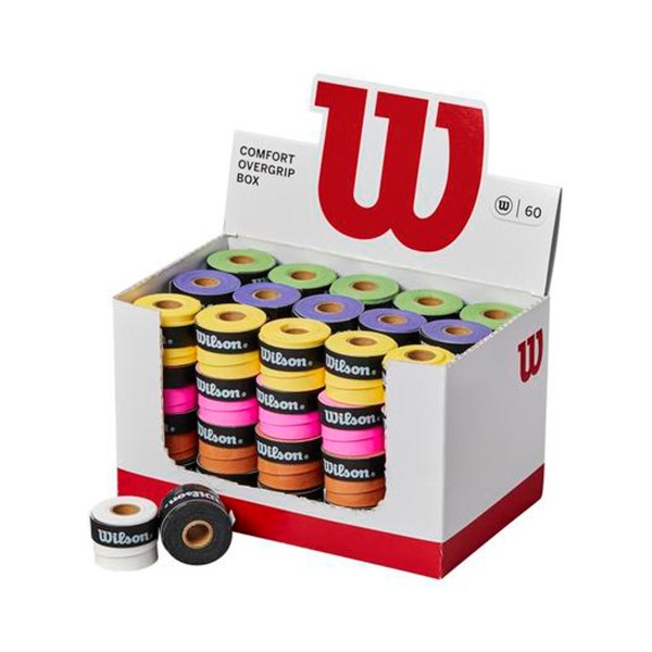 Caixa com 60 overgrips Wilson coloridos | IPONTENNIS