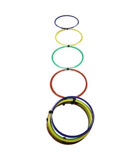 Multicolored hoops agility ladder