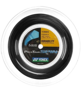 BOBINA CORDAJE YONEX POLY TOUR SPIN NEGRO 200M