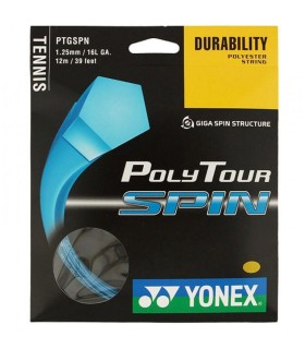 SET CORDAJE YONEX POLY TOUR SPIN BLUE 12M