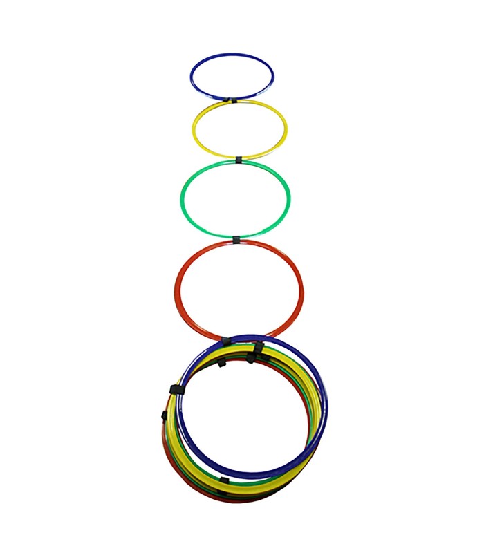 Multicolored hoops agility ladder