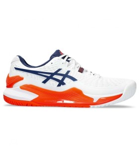 ZAPATILLAS ASICS GEL RESOLUTION 9 BLANCA/AZUL/NARANJA