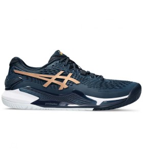 ASICS GEL RESOLUTION 9 NAVY BLUE/GOLD TENNIS SHOES