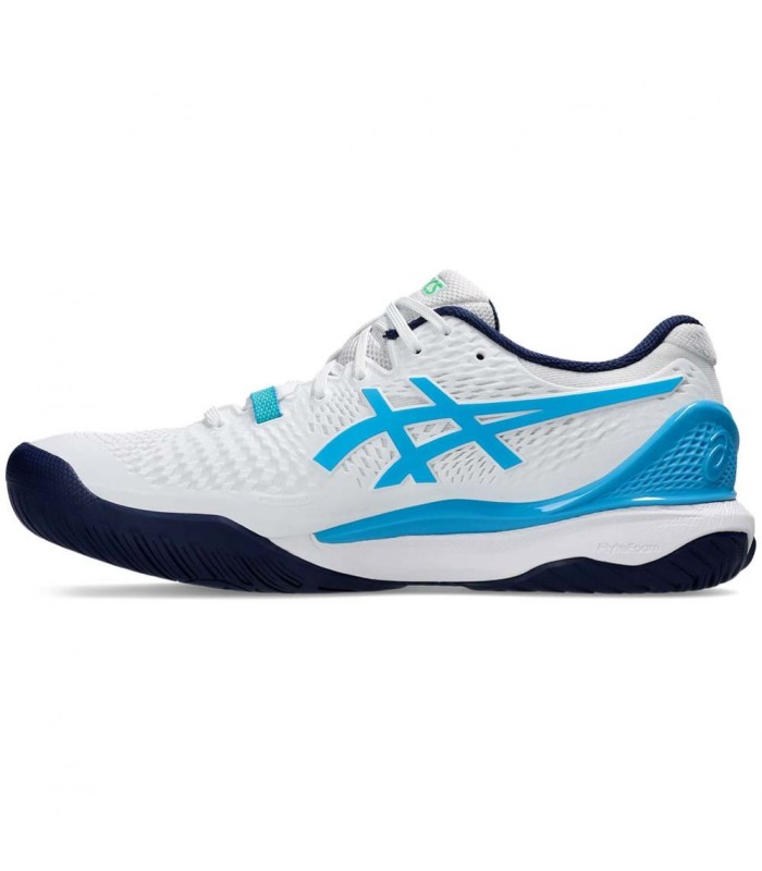 ASICS GEL RESOLUTION 9 TENNIS SHOES BLUE/WHITE