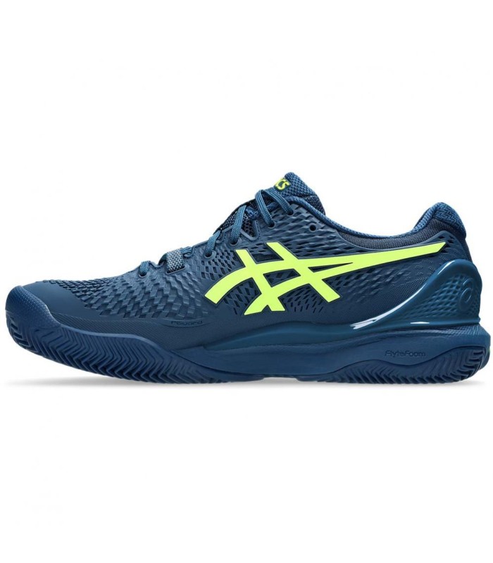 ASICS GEL RESOLUTION 9 CLAY TENNIS SHOES NAVY BLUE/AM