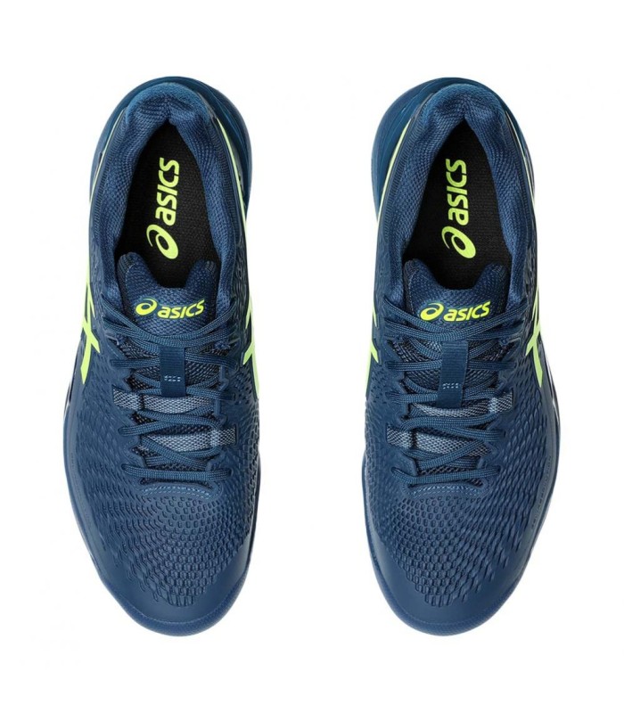 ASICS GEL RESOLUTION 9 CLAY TENNIS SHOES NAVY BLUE/AM