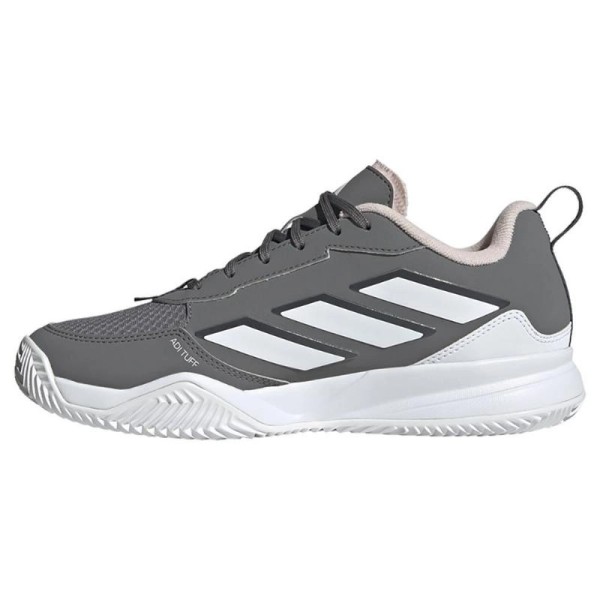 Zapatillas Adidas AvaFlash Clay Gris Blanco Rosa Mujer | IPONTENNIS