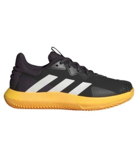 ADIDAS SOLEMATCH CONTROL CLAY TENNIS SHOES PRETO PRATA LARANJA