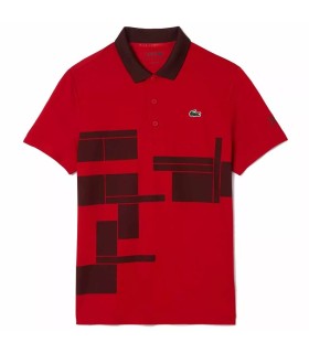 POLO LACOSTE TÊNIS NOVAK DJOKOVIC VERMELHO VERSÃO FAN