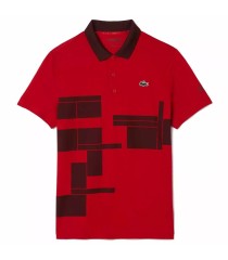 POLO LACOSTE TÊNIS NOVAK DJOKOVIC VERMELHO VERSÃO FAN