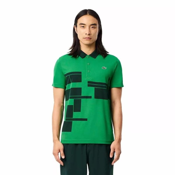 POLO LACOSTE TENNIS NOVAK DJOKOVIC VERDE VERSIONE FAN