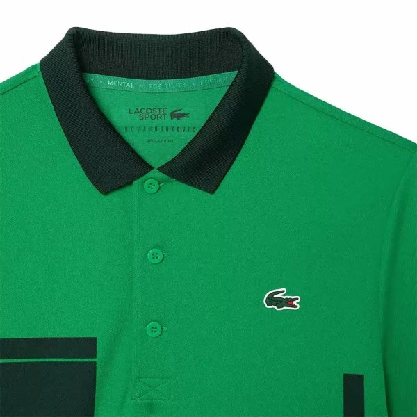 POLO LACOSTE TENIS NOVAK DJOKOVIC VERDE VERSION FAN | IPONTENNIS