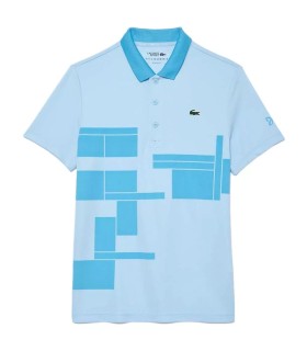 POLO LACOSTE TENIS NOVAK DJOKOVIC AZUL VERSION FAN