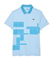 LACOSTE TENNIS POLO NOVAK DJOKOVIC BLUE FAN VERSION | Ipontennis