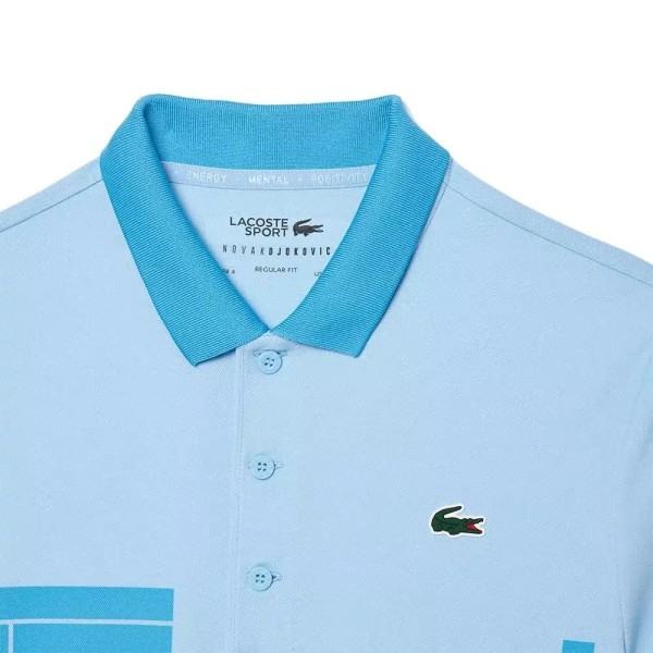 POLO LACOSTE TENNIS NOVAK DJOKOVIC BLAU FAN-VERSION | Ipontennis