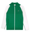 CHAQUETA LACOSTE TENNIS NOVAK DJOKOVIC VERDE BLANCO