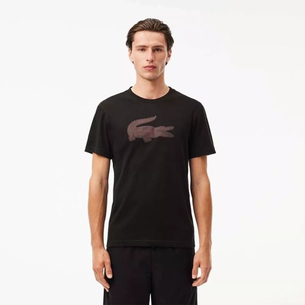 SPORT-T-SHIRT LACOSTE SCHWARZ | Ipontennis