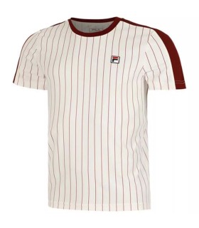 Fila Jascha 2 T-Shirt White   Burgundy