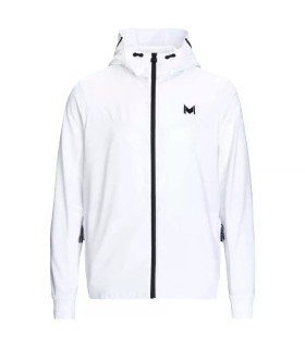 Veste à capuche Mouratoglou pour enfants blanche | Ipontennis