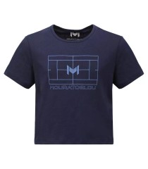 T-shirt d'entraînement pour fille Mouratoglou bleu marine | Ipontennis