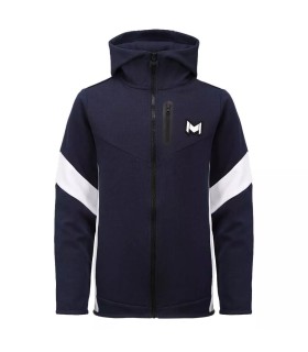 Chaqueta con capucha Mouratoglou para niños azul marino | Ipontennis