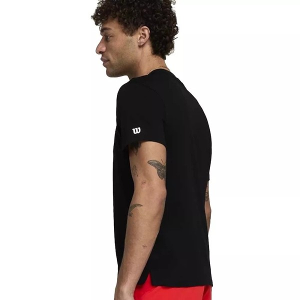 Schwarzes Grafik-T-Shirt des Teams Wilson | Ipontennis