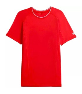 Camiseta Vermelha de Manga Curta Wilson Team Seamless Crew | Ipontennis