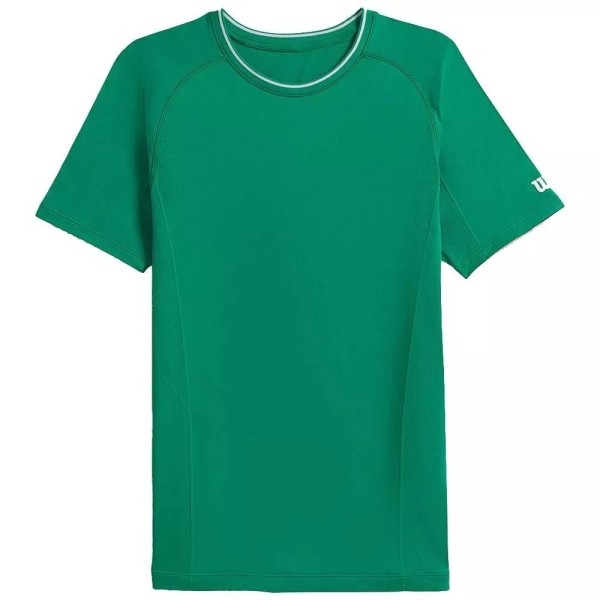 T-shirt à Manches Courtes Wilson Team Seamless Vert | Ipontennis