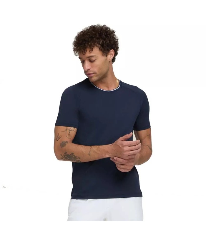 T-shirt à manches longues Wilson Team Seamless Crew bleu marine | Ipontennis