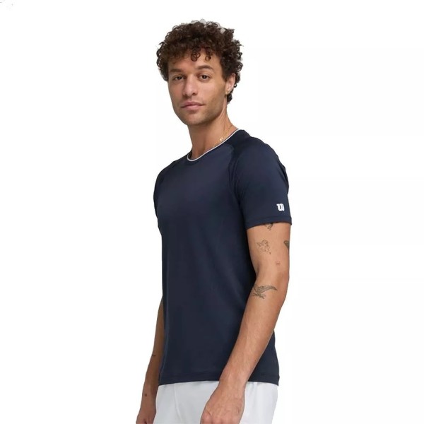 Wilson Team Seamless Crew Langarmshirt in Marineblau | Ipontennis