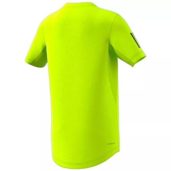 Adidas Club 3 Stripes Junior T-Shirt Leuchtend Grün | Ipontennis