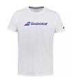 T-shirt d'exercice Babolat blanche | Ipontennis