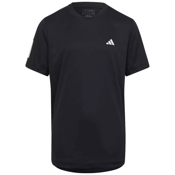 Adidas Club 3 Stripes Junior T-Shirt Black | IPONTENNIS