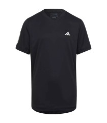 Adidas Club 3 Stripes Junior T-Shirt Black