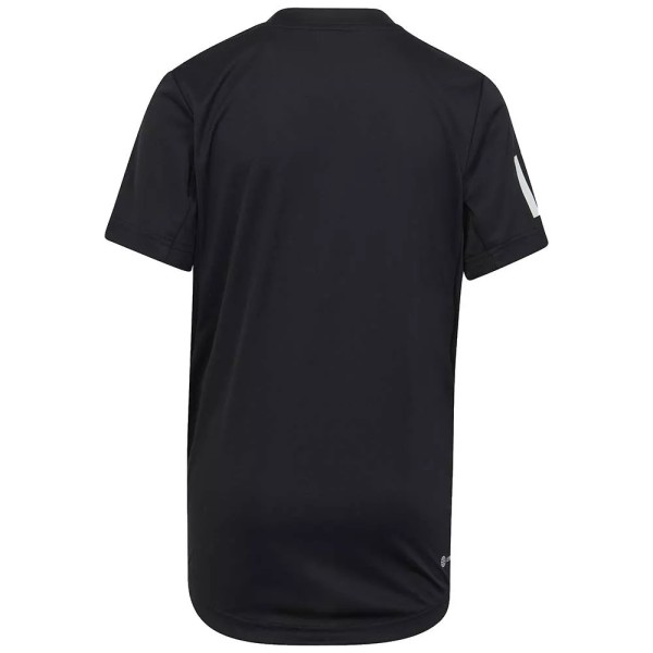 T-shirt Noir Adidas Club 3 Stripes Junior | Ipontennis