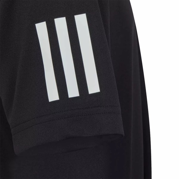 T-shirt Noir Adidas Club 3 Stripes Junior | Ipontennis