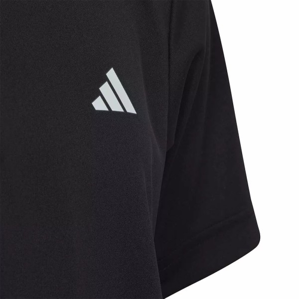 T-shirt Noir Adidas Club 3 Stripes Junior | Ipontennis