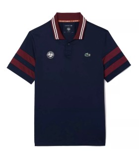 Polo azul-marinho de Lacoste Tennis x Daniil Medvedev Roland Garros | Ipontennis