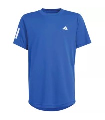 Camiseta Azul Adidas Club 3 Stripes Junior | Ipontennis