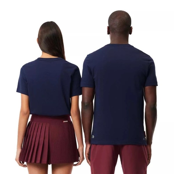 Lacoste Sport Roland Garros Unisex Navy Blue T-shirt | IPONTENNIS