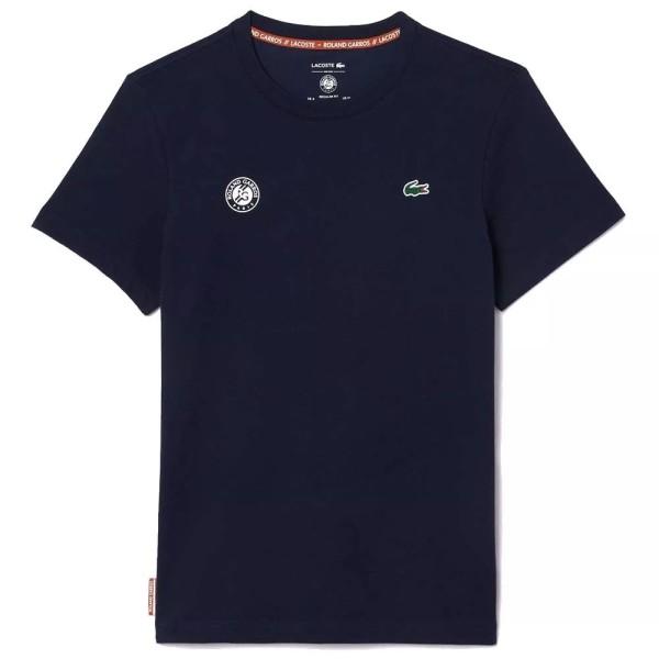 Maglietta da tennis blu navy Roland Garros di Lacoste | Ipontennis
