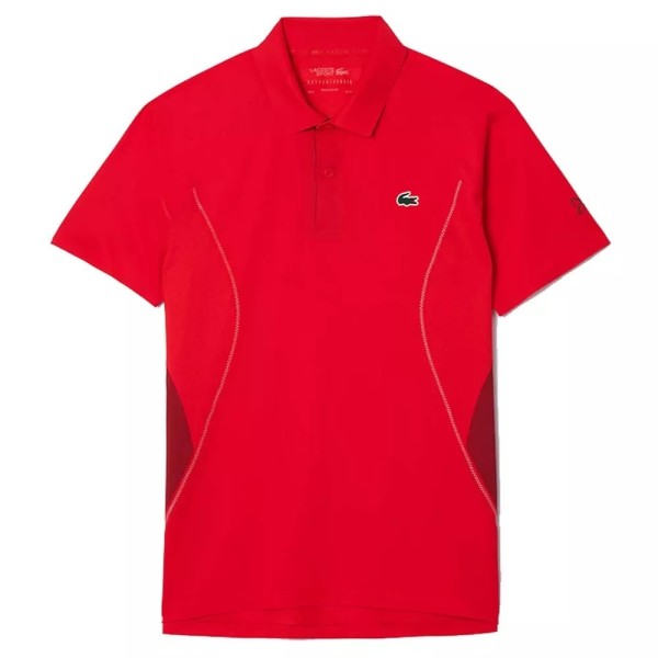 Polo rosso da tennis Monte-Carlo Novak Djokovic di Lacoste | Ipontennis
