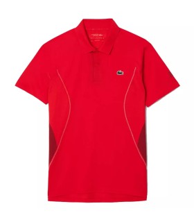 Polo vermelho de tênis Monte-Carlo Novak Djokovic da Lacoste | Ipontennis