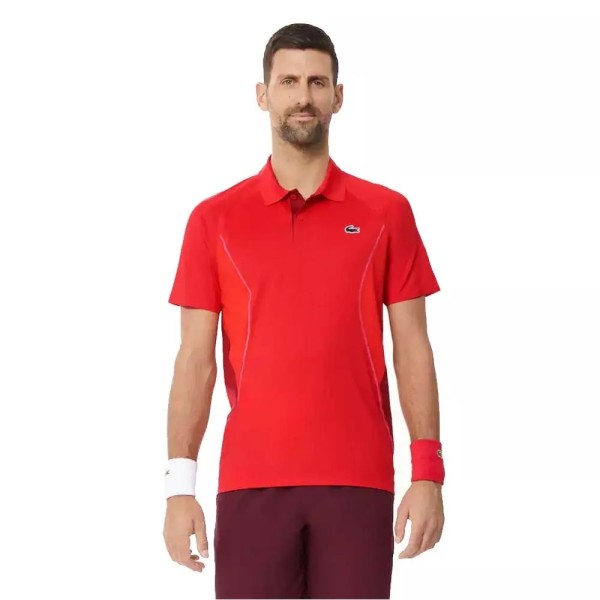 Polo rouge de tennis Monte-Carlo Novak Djokovic de Lacoste | Ipontennis