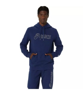 Asics Logo Hoodie Navy Blue