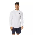 Asics Court LS Langarmshirt mit Reißverschluss Weiß | Ipontennis