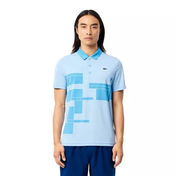 Lacoste Tennis Novak Djokovic Fan Light Blue Polo | IPONTENNIS